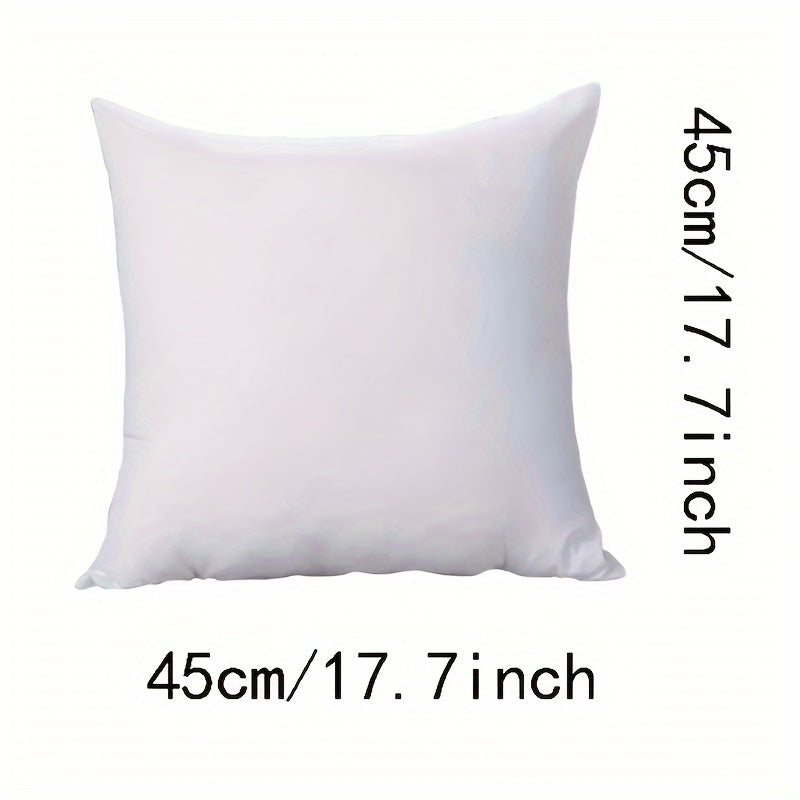 Velvet Throw Pillow Insert Cozy Cushion for Living Room and Bedroom White