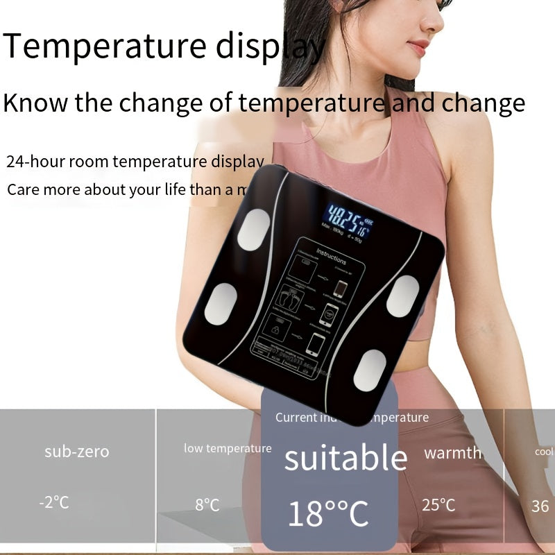 Цифровые напольные весы 1 шт. Черный ЖК-дисплей Точное измерение На батарейках