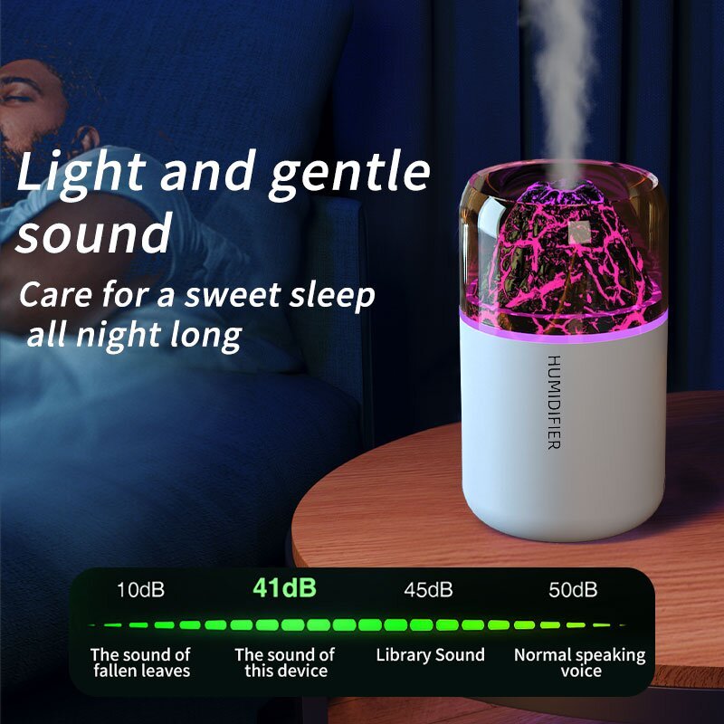 Large Mist 7-Color LED Humidifier for Home Office Car USB Quiet