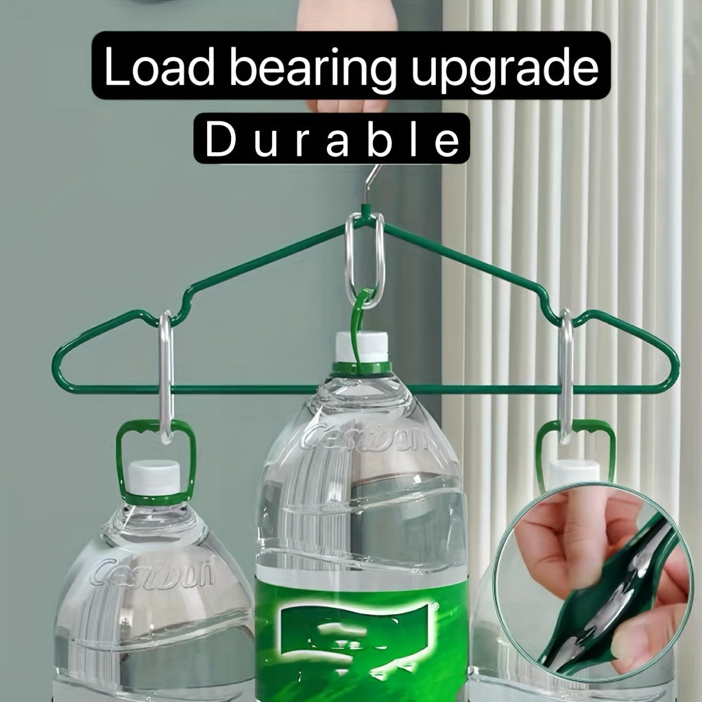 Juego de 10 perchas de ropa de acero inoxidable de alta resistencia con ranuras antideslizantes