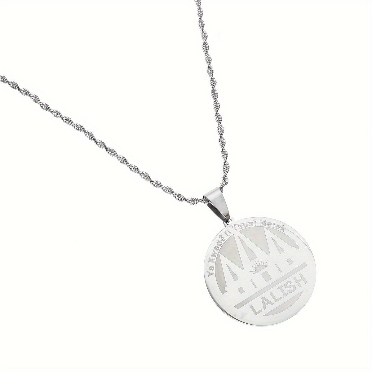 Nayzaviy po'latdan yasalgan Yezidi Lalish ma'badining pandanti - Har kuni va bayramlarda kiyish uchun mukammal zamonaviy moda zargarlik buyumlari