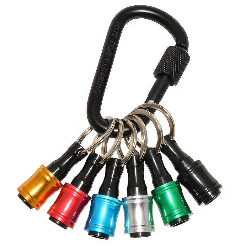 Portable Keychain Bit Holder Set with Hex Shank Drill Bits and Extension Bar