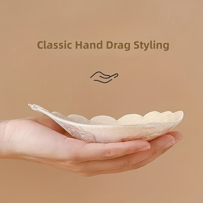 Lace Push Up Bra Wireless Invisible Straps Silicone Nipple Covers