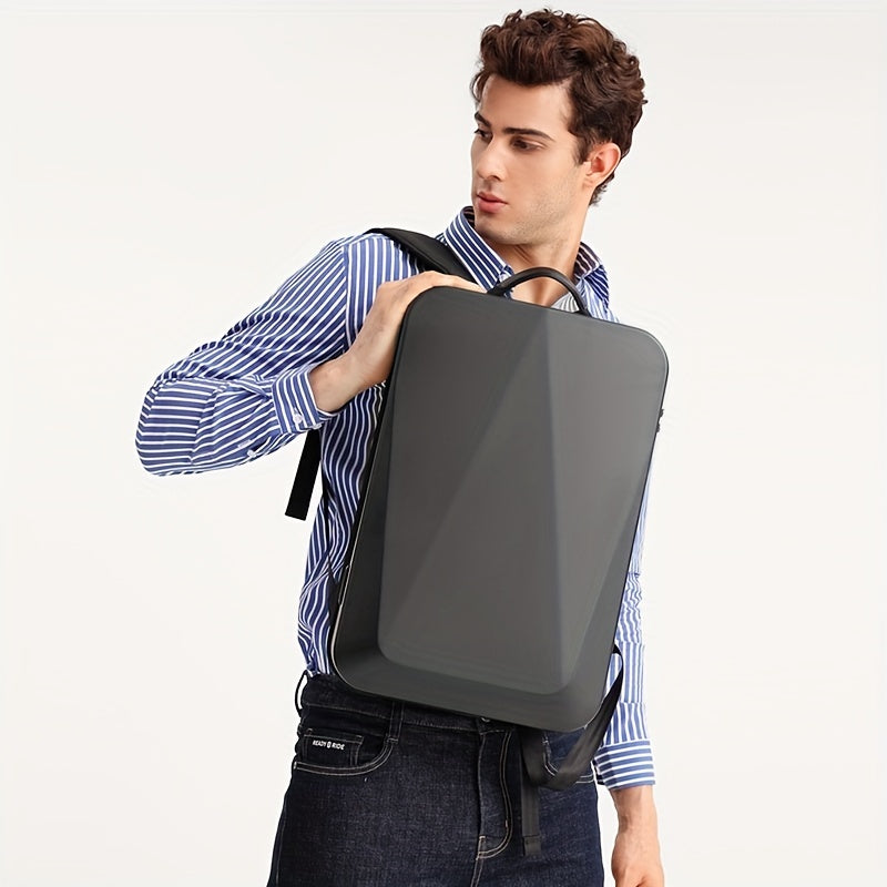 Men's Expandable Travel Backpack Water-Resistant Anti-Theft Charging Shoulder Bag