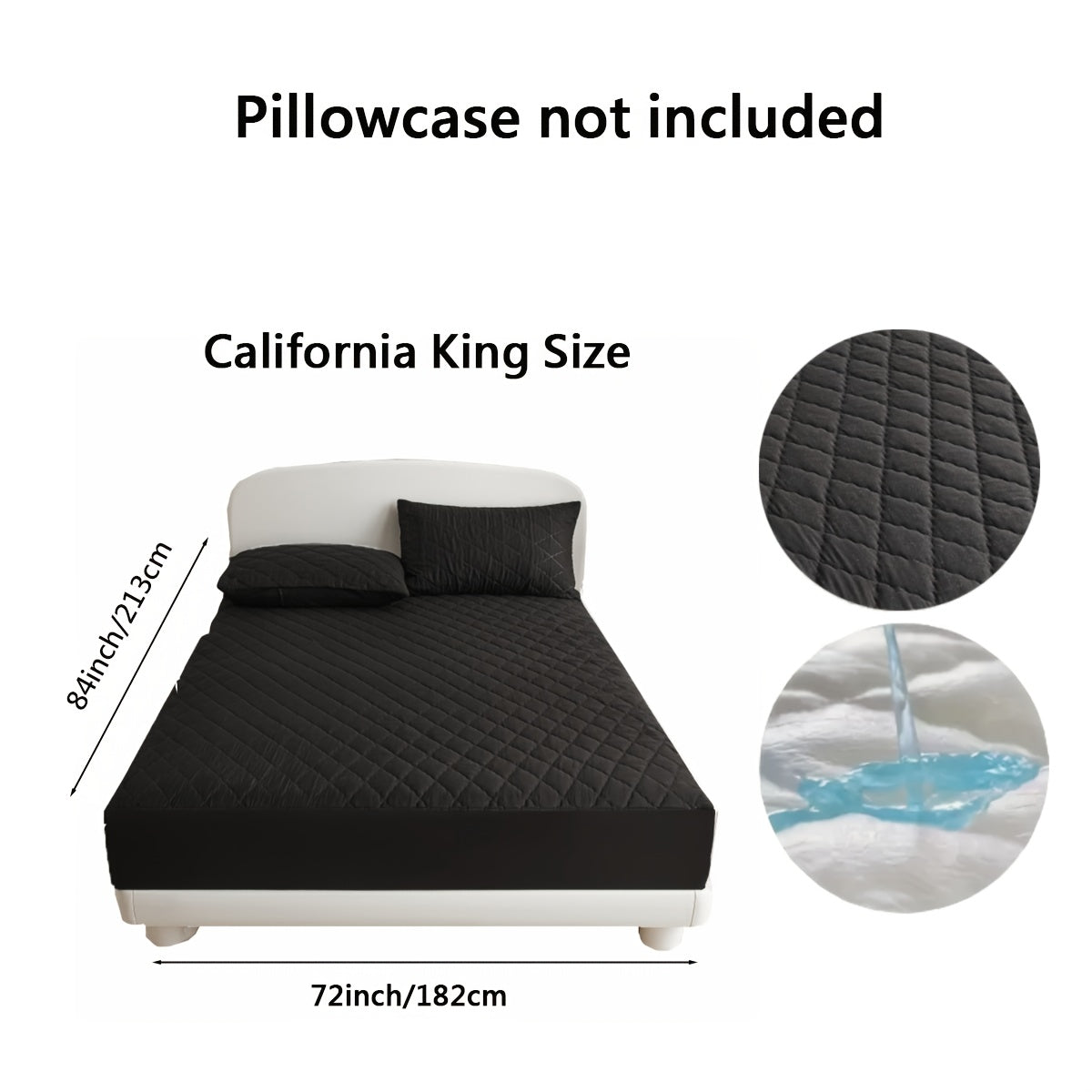 100% to'quv polyesterdan tayyorlangan diametrli qoplamali suv o'tkazmaydigan yostiq himoyachisi. Mashinada yuvish mumkin va bir nechta o'lchamlarda mavjud (yostiq qoplamalari kiritilmagan).