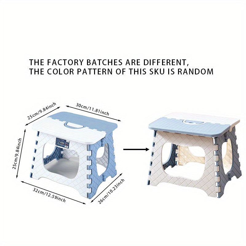 Thickened Plastic Folding Stool Portable Mini Outdoor Chair Bench Black