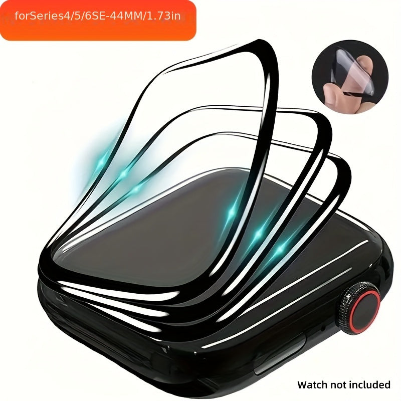 Apple Watch Screen Protector Set for Series SE 1-10 Full Coverage 9D Plastic Film Hardness 2H Fingerprint Resistant