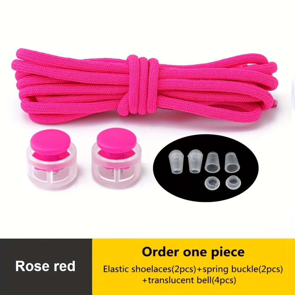 Adult Spandex Elastic Shoelaces Lazy Tie-Free Sneakers 100cm