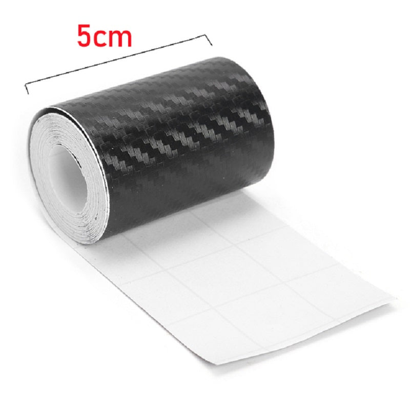 3D Carbon Fiber Car Sticker 5m Waterproof Vinyl Wrap for Doors and Mirrors