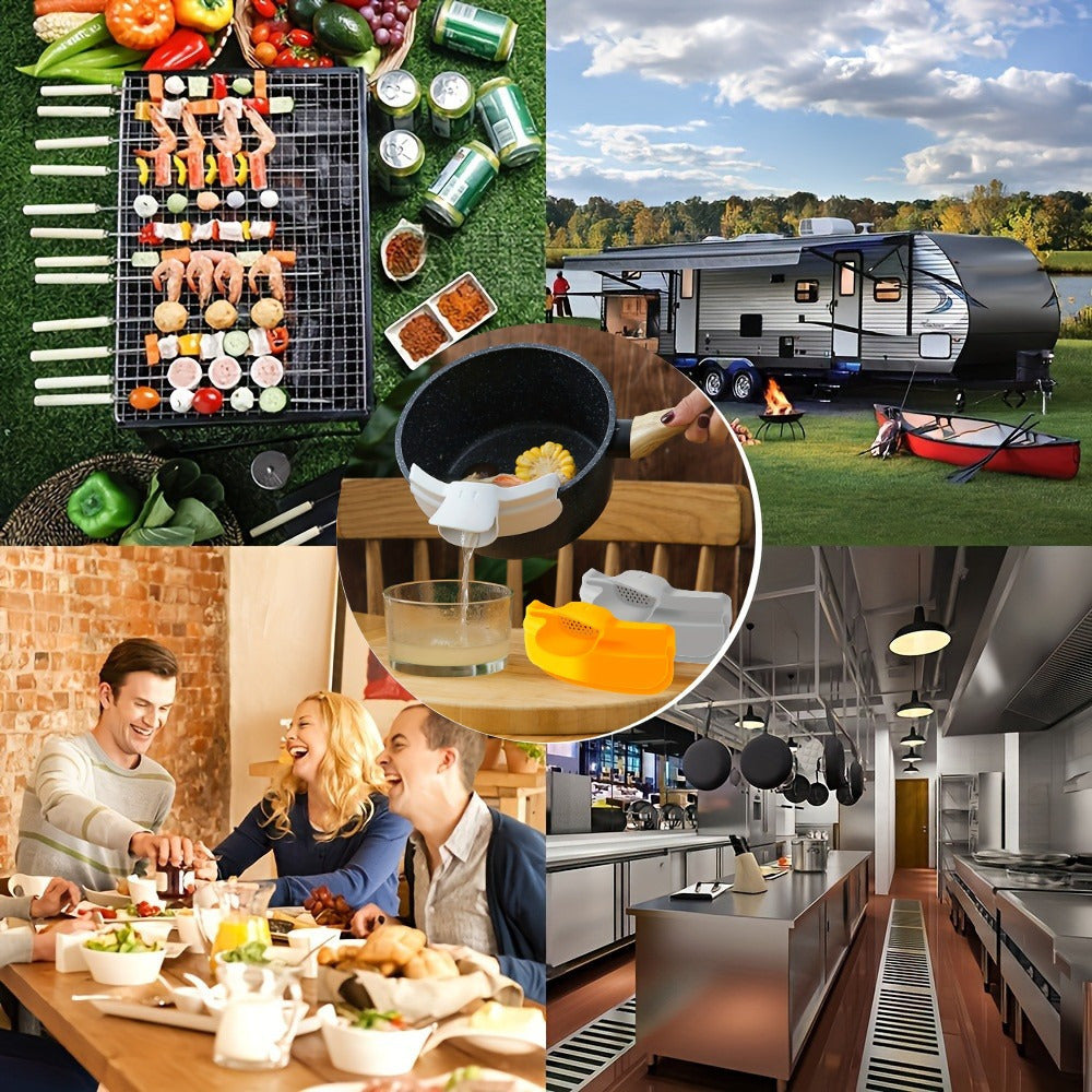 Silicone Pot Pouring Spout Clip Heat-Resistant Food-Grade Kitchen Gadget