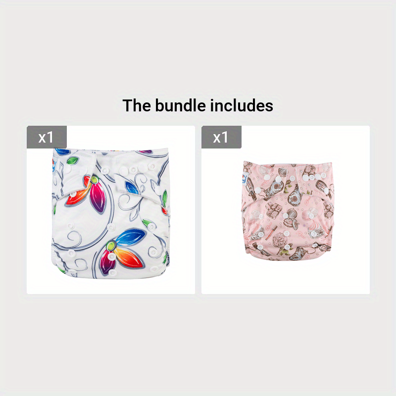 Baby Girls Waterproof Cloth Diaper Reusable Adjustable for 2.7-15kg