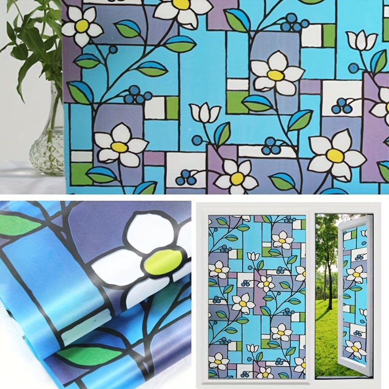 Frosted Window Film Privacy Decor 10mil Thick Self-Adhesive for Office Bathroom Home