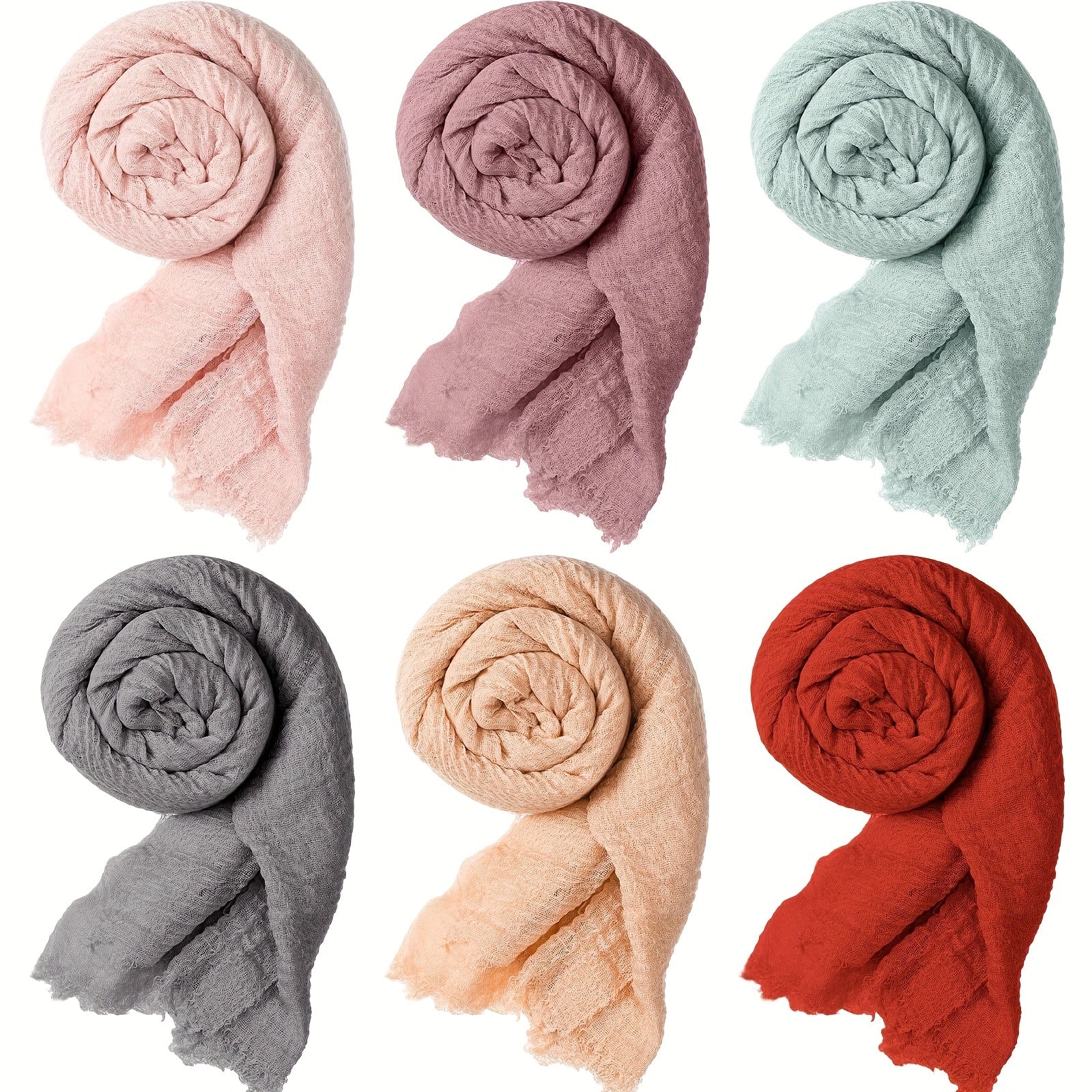Women's Large Breathable Sun Protection Headscarf Solid Color Lightweight Wrinkle Scarf