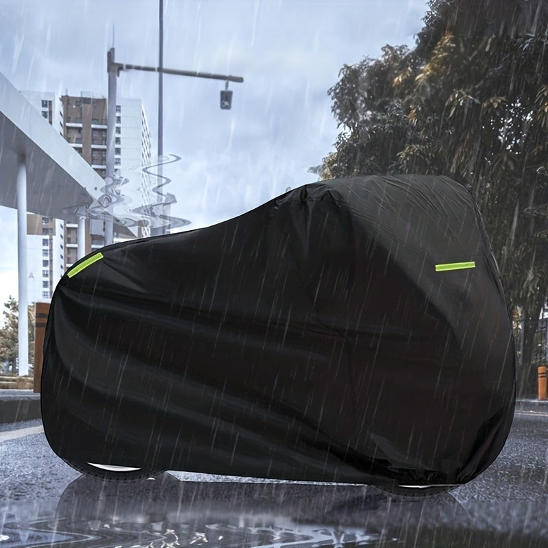 Universal Waterproof Motorcycle Cover 210D Oxford Durable All-Weather Black Yellow