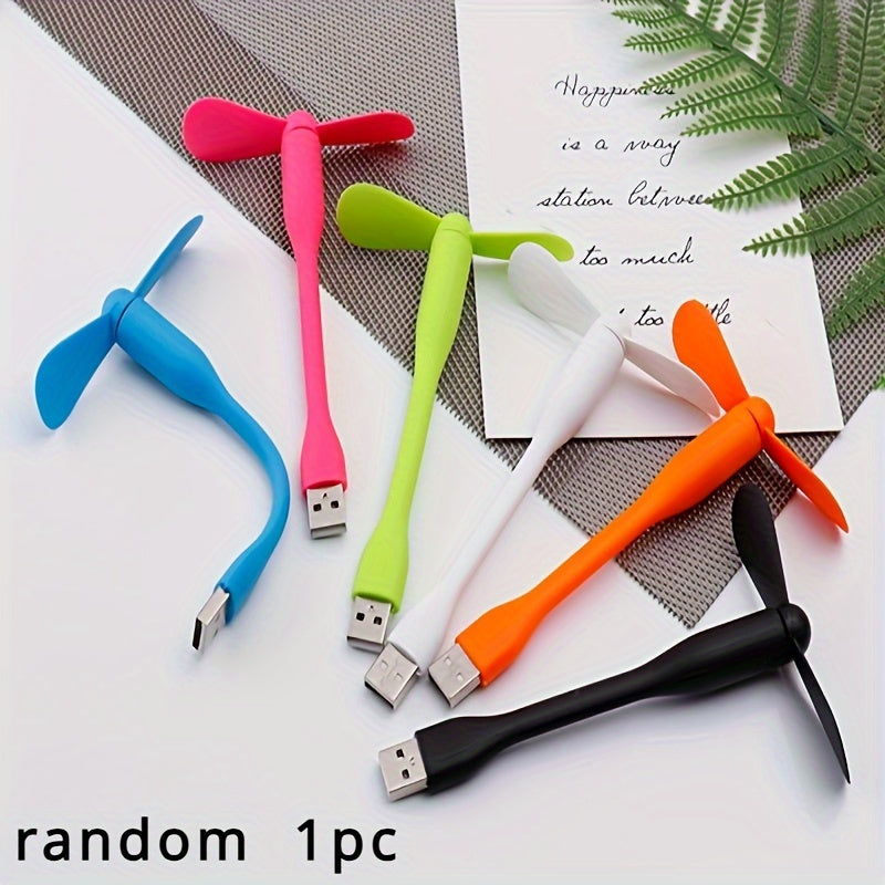 3-to'plam Mini USB ventilyatorlar, noutbuk, stol usti va quvvat banki uchun moslashuvchan, portativ sovutish
