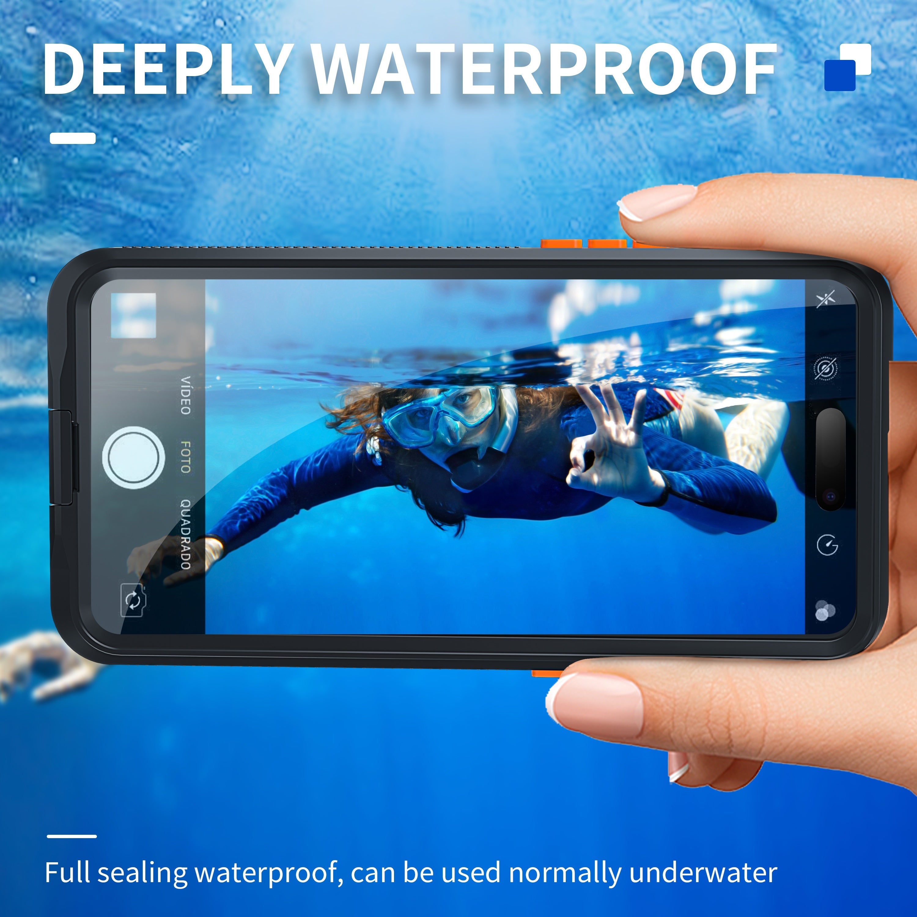 High-End Waterproof Phone Case for iPhone 12-16 Pro Max with Screen Protector and 360-Degree Full Coverage