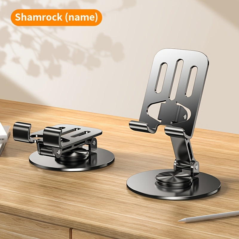 360° Rotating Iron Phone Stand for Live Streaming Video Recording Photography Tablets Smartphones
