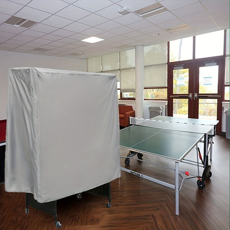 Black UV-Resistant 210D Oxford Fabric Table Tennis Cover for Indoor and Outdoor Use