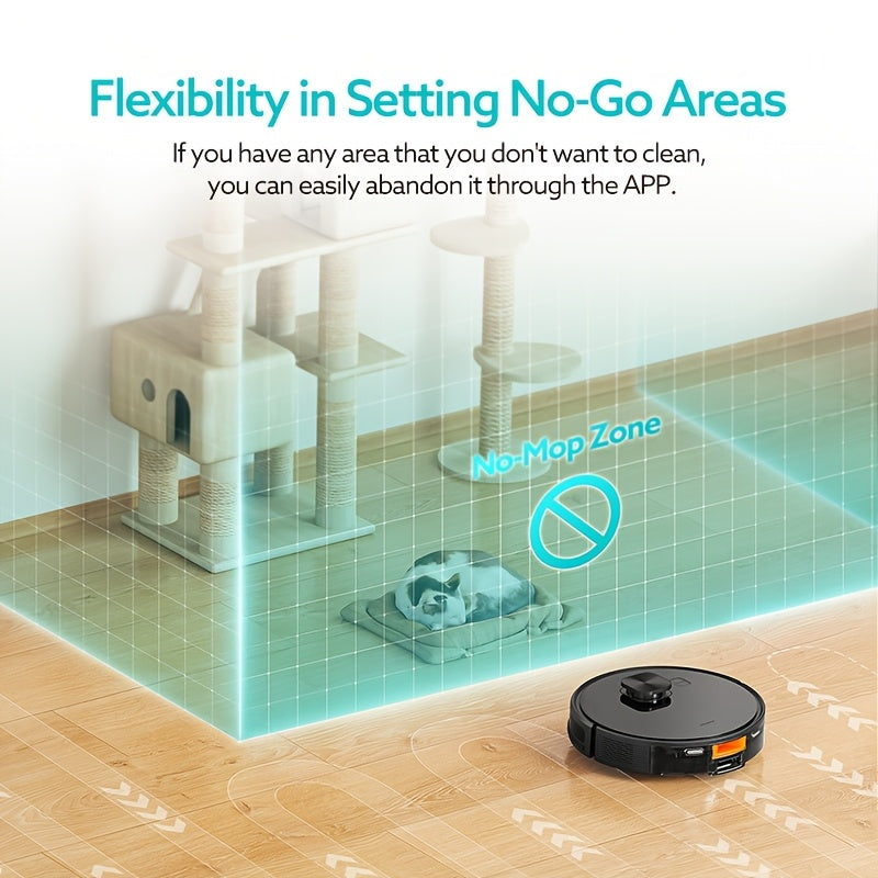 Robot Vacuum Cleaner Wi-Fi Enabled with Automatic Charging and Route Planning 2.5H Battery
