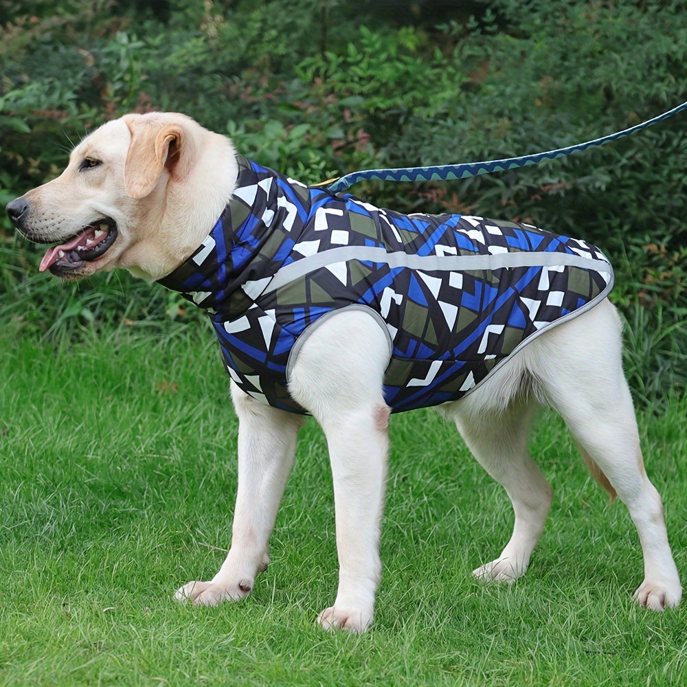 Waterproof Windproof Dog Jacket with Reflective Strips for All Breed Sizes