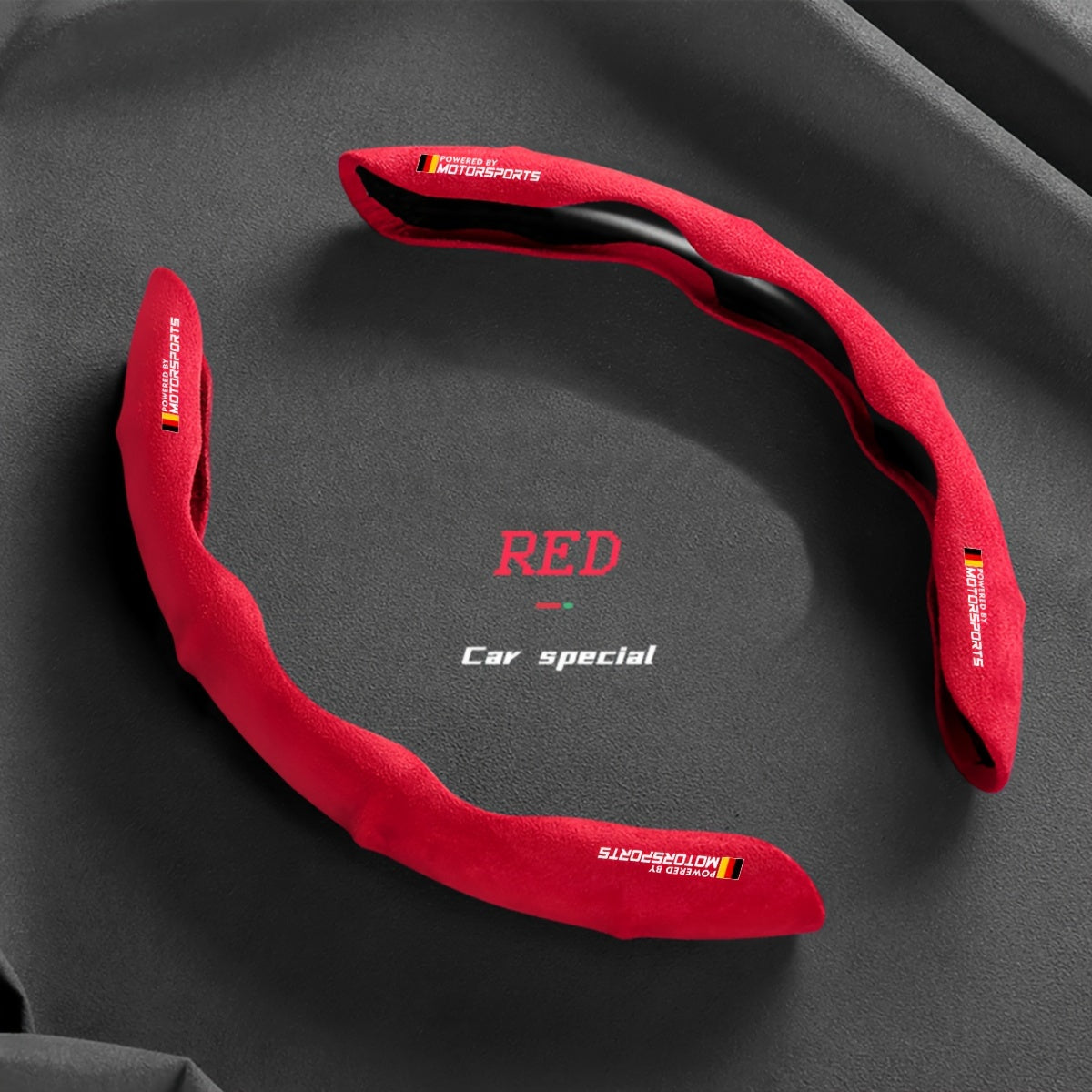 Fluffy Breathable Anti-Slip Steering Wheel Cover for 36-38cm Vehicles