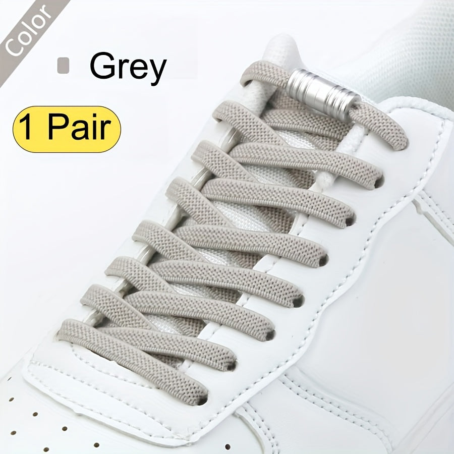 No-Tie Elastic Shoelaces for Sneakers and Casual Shoes 1 Pair Multicolor