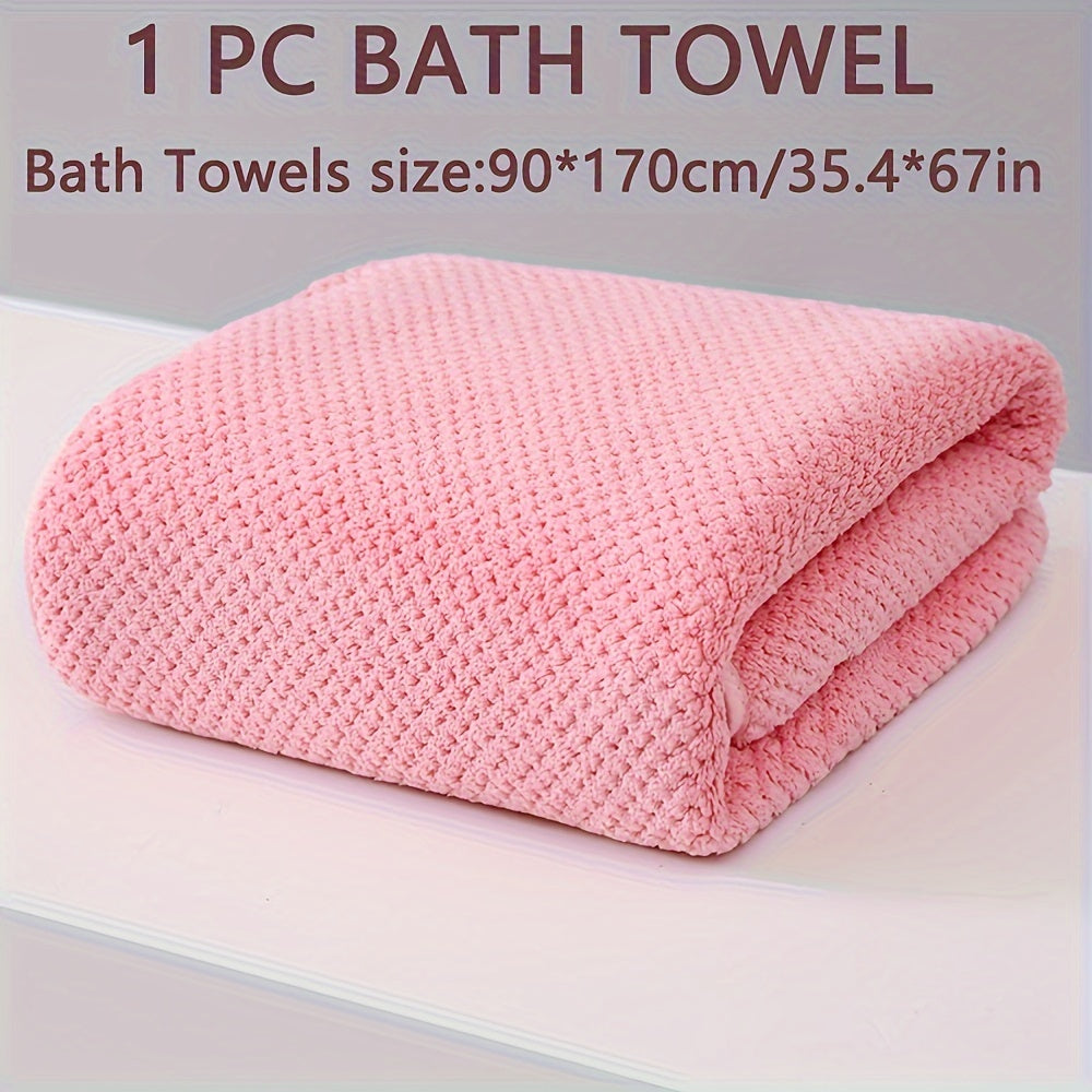 Большое полотенце для ванной с узором в виде больших ананасов, изготовленное из ультратонкого микрофибры, обладает высокой впитываемостью и мягкостью, подходит для различных условий, доступно в нескольких цветах.