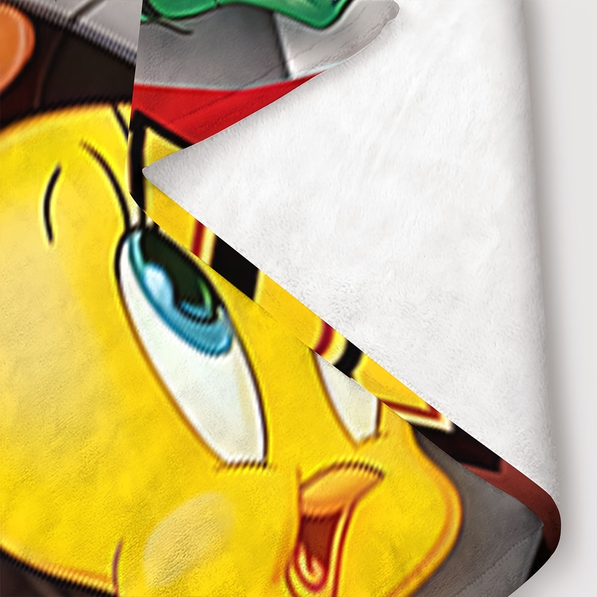 Looney Tunes Cartoon Characters Polyester Knitted Blanket Lightweight Throw for Bed Couch Travel