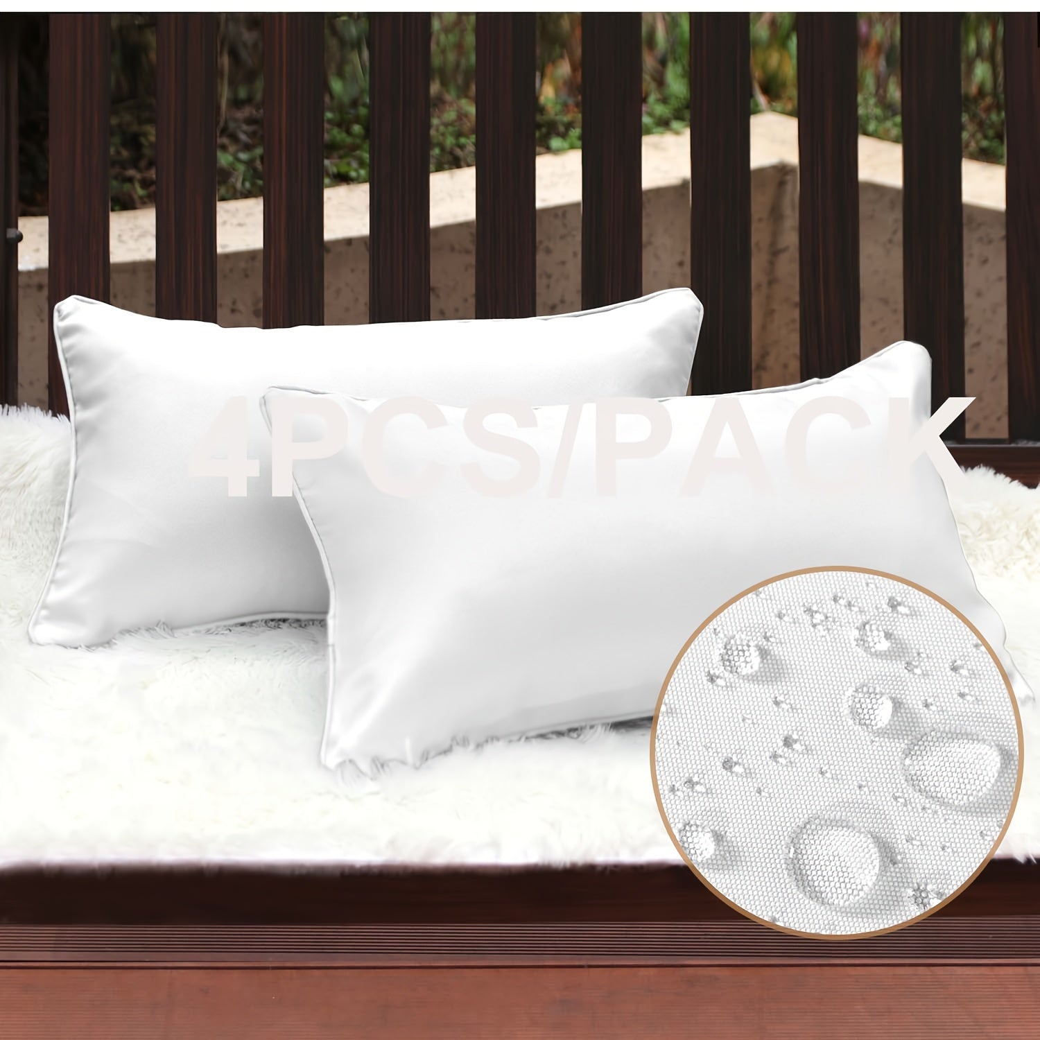 Outdoor Square Garden Cushion Cover for Patio Sofa Tent Decorative Throw Pillow Shell