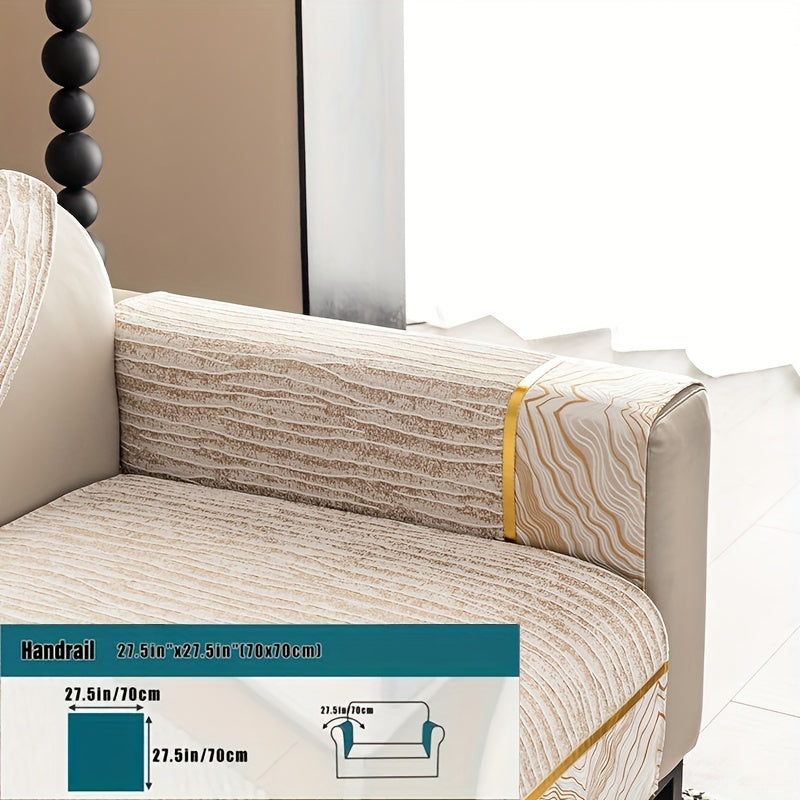 Chenille Sofa Cover for All Seasons Pet-Friendly Non-Slip Fits 1-4 Seater L-Shaped Contemporary