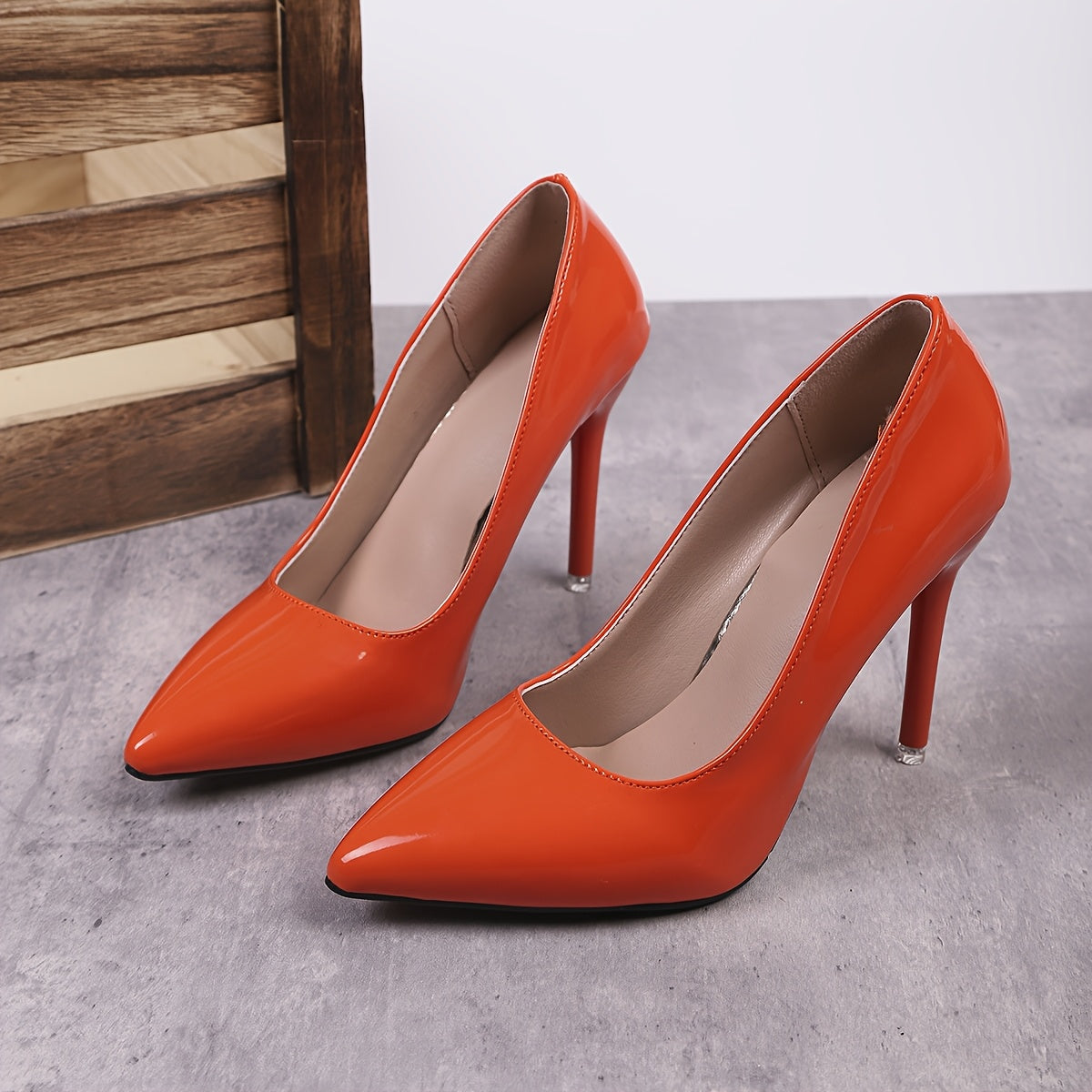 Women's White Pointed Toe Stiletto Heels 10cm Ultra High Pumps Office Party