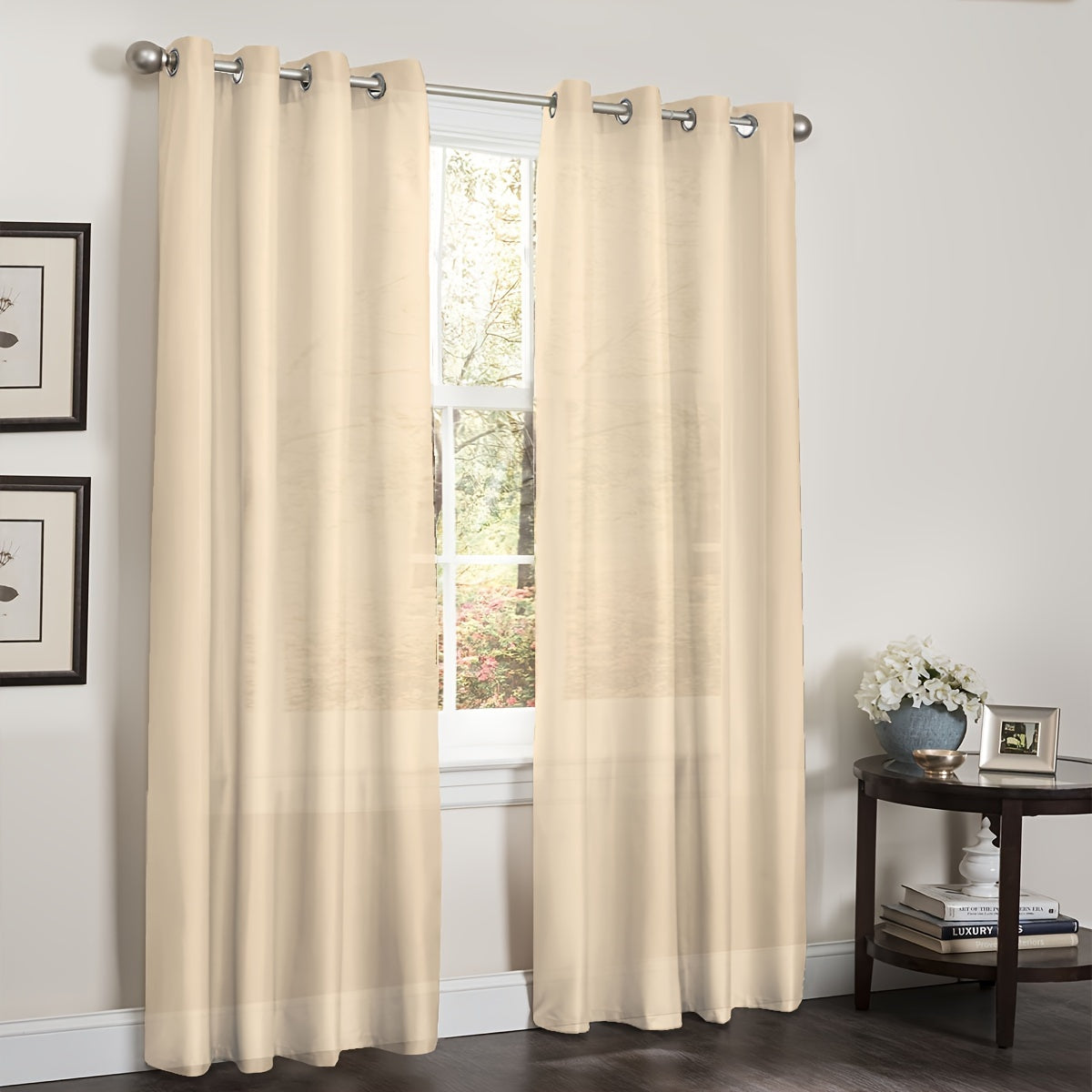 Imitation Silk Rope Curtain for Bedroom and Living Room Single Panel