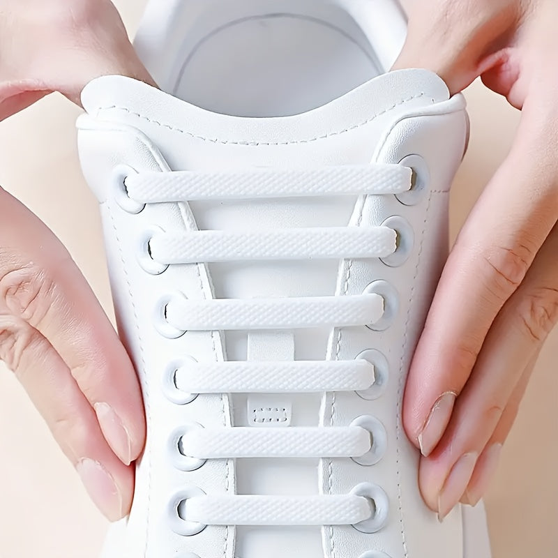 16 dona No-Tie silikon tizzalari, oson kirib chiqadigan, qulay moslik uchun sportkenglar uchun