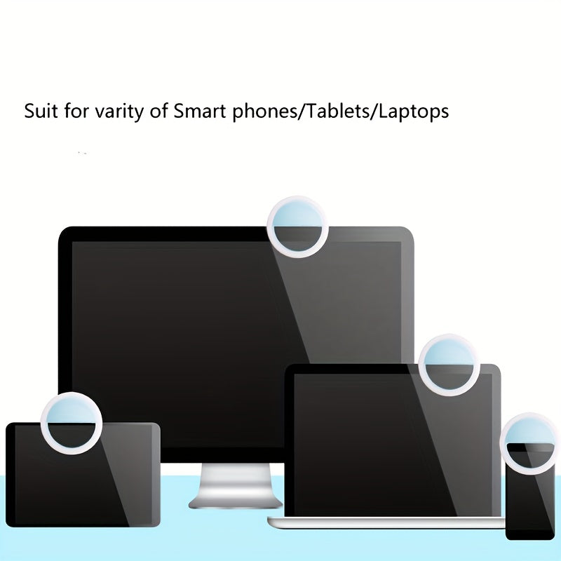 CLEANTRUST Перезаряжаемая светодиодная кольцевая лампа для селфи и прямых трансляций, портативный круглый фонарь, двойной режим питания, теплый белый свет, 40mAh полимерный литиевый аккумулятор, для смартфонов