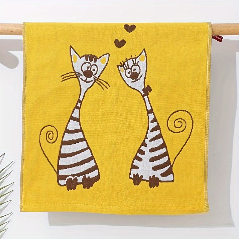 Zamonaviy juftlik mushuk gazli kvadrat sochiqlar 3 ta to'plamda, 100% paxta, yumshoq va singdiruvchi, oshxona va hammom uchun juda yaxshi, 5gsm - Ajoyib Rojdestvo sovg'asi.