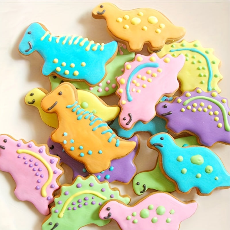 Dinosaur Cookie Cutter Set 4 Pieces for Baking Cakes Biscuits Pastries