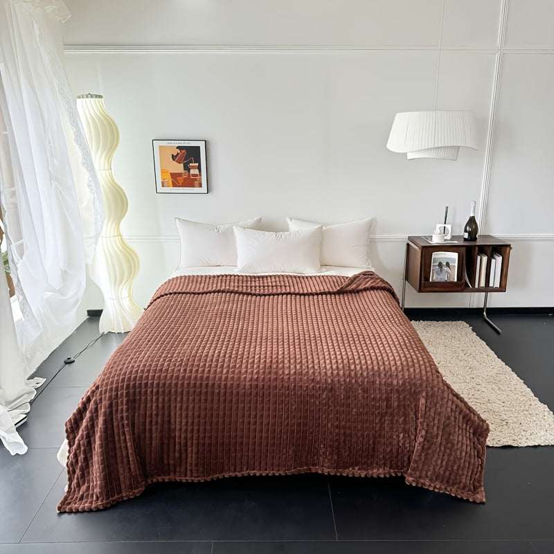 Soft Flannel Throw Blanket for Couch Bed Travel and Camping 50x60 Inches