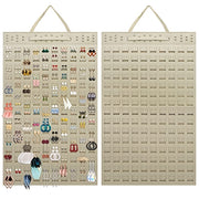 Large Capacity Hanging Earring Organizer for Women and Girls Holds 300 Pairs Black