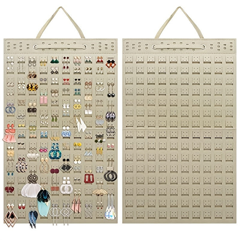 Organizador colgante de gran capacidad para pendientes para mujeres y niñas, con capacidad para 300 pares, negro