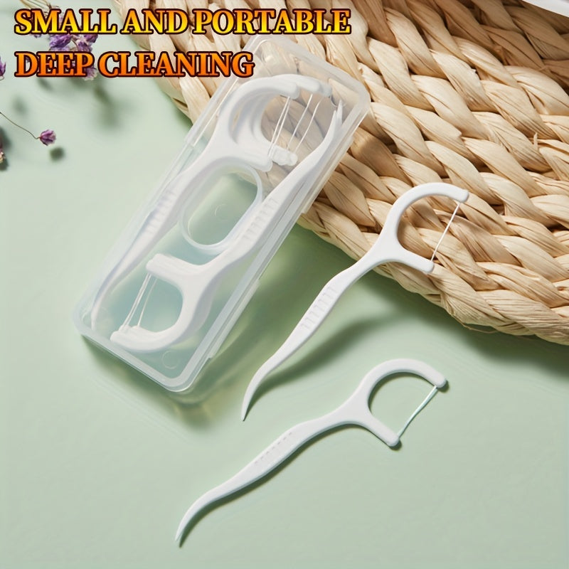 10Pcs Dental Floss Picks with Textured Grip Unflavored Deep Cleaning Travel