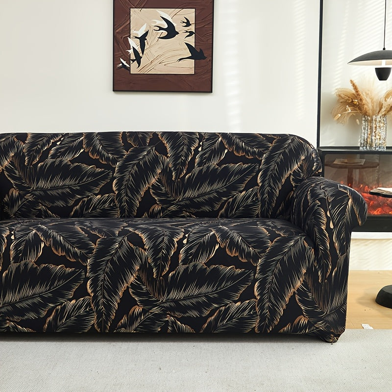 All-Season Stretchable Sofa Cover with Anti-Slip and Modern Print Fits Single to Four-Seater