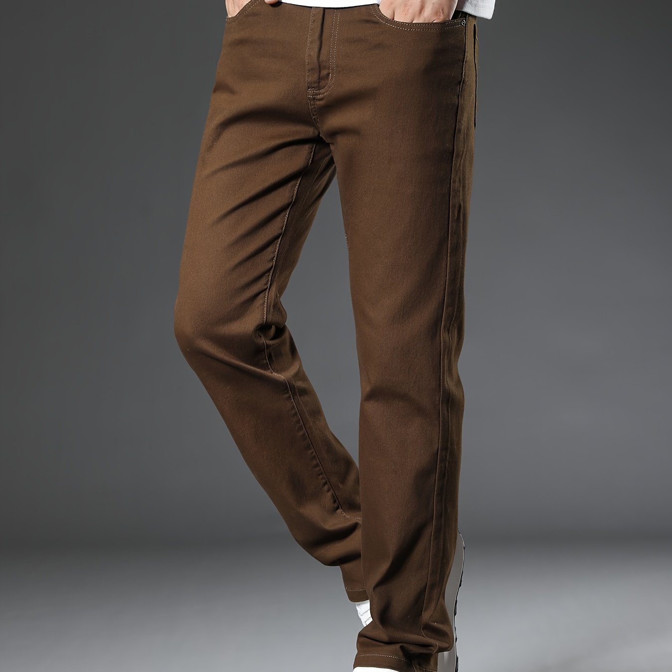 Мужские узкие черные эластичные джинсы из денима, повседневные прямые брюки, весна-осень