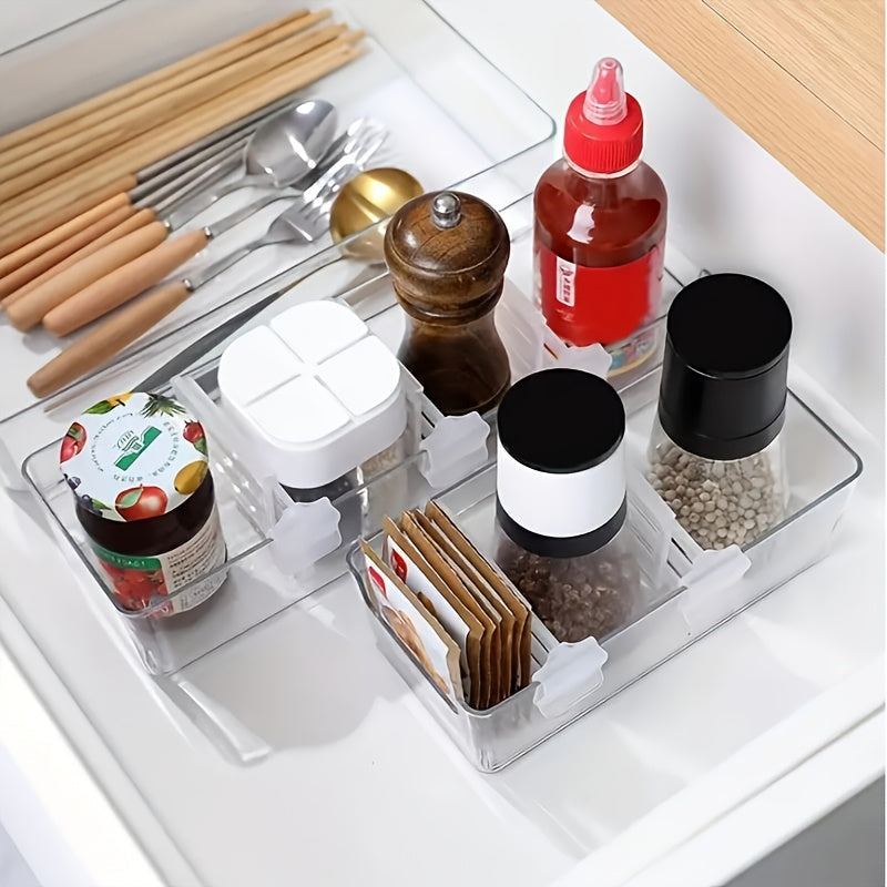 Set of 10 Transparent Plastic Refrigerator Door Organizers for Kitchen Storage