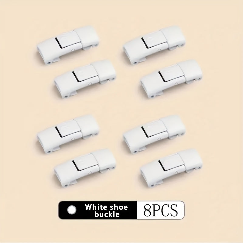 No-Tie Elastic Shoelaces 8mm Flat Secure Press Lock for Sneakers and Casual Shoes