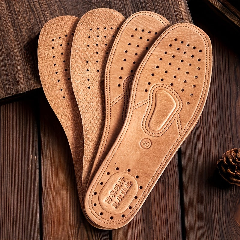Мужские и женские дышащие стельки из искусственной кожи, впитывающие пот, устойчивые к запаху