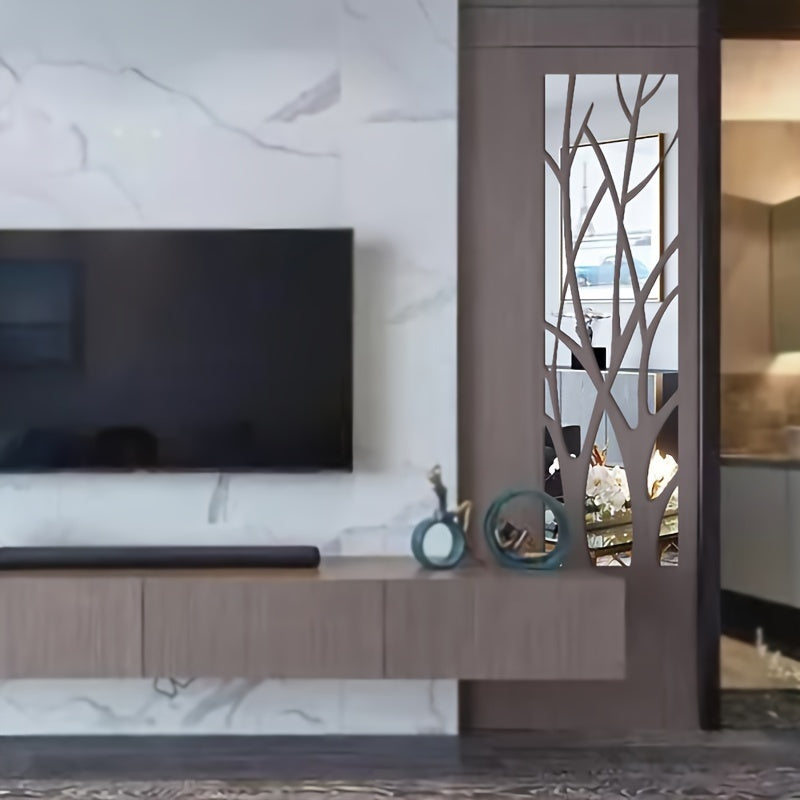 Acrylic Geometric Shapes Wall Decor Sticker Removable Reflective Mirror for Walls