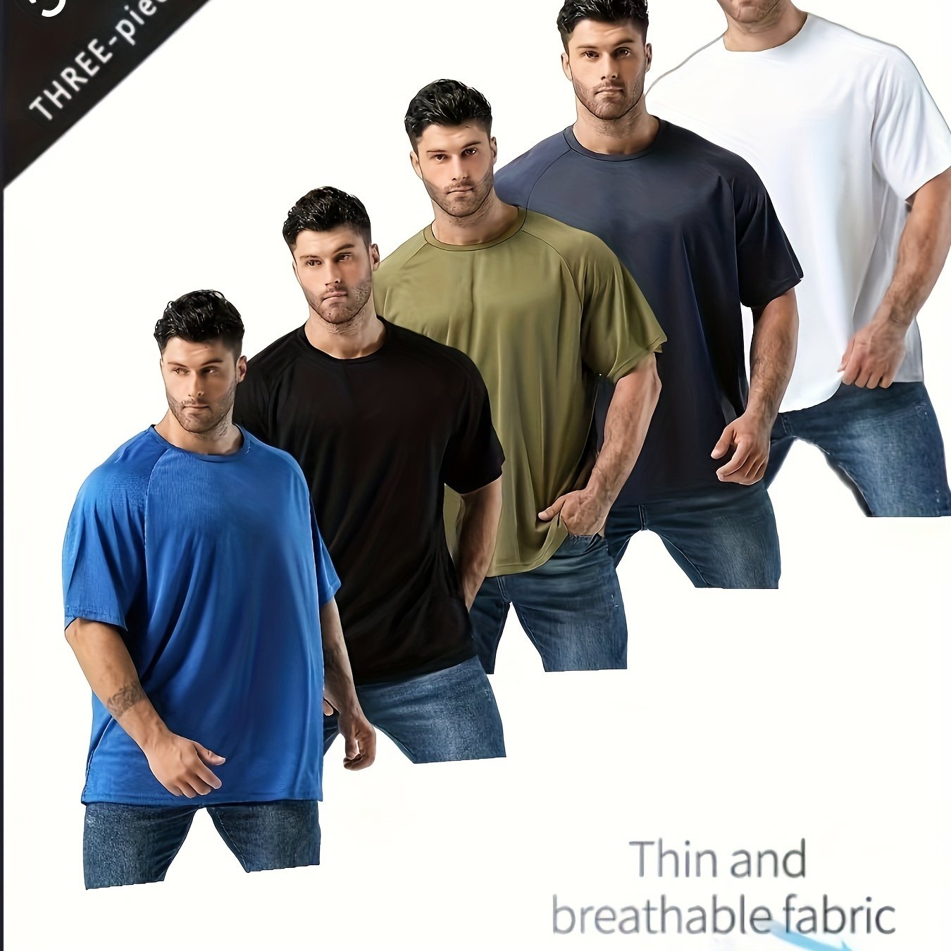 Мужские спортивные майки больших размеров, влагоотводящие, быстро сохнущие, короткий рукав, полиэстер