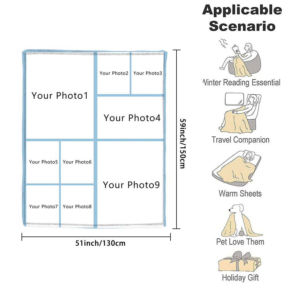 Personalized Couple Flannel Throw Blanket Soft Warm Gift for Couch Bed Camping