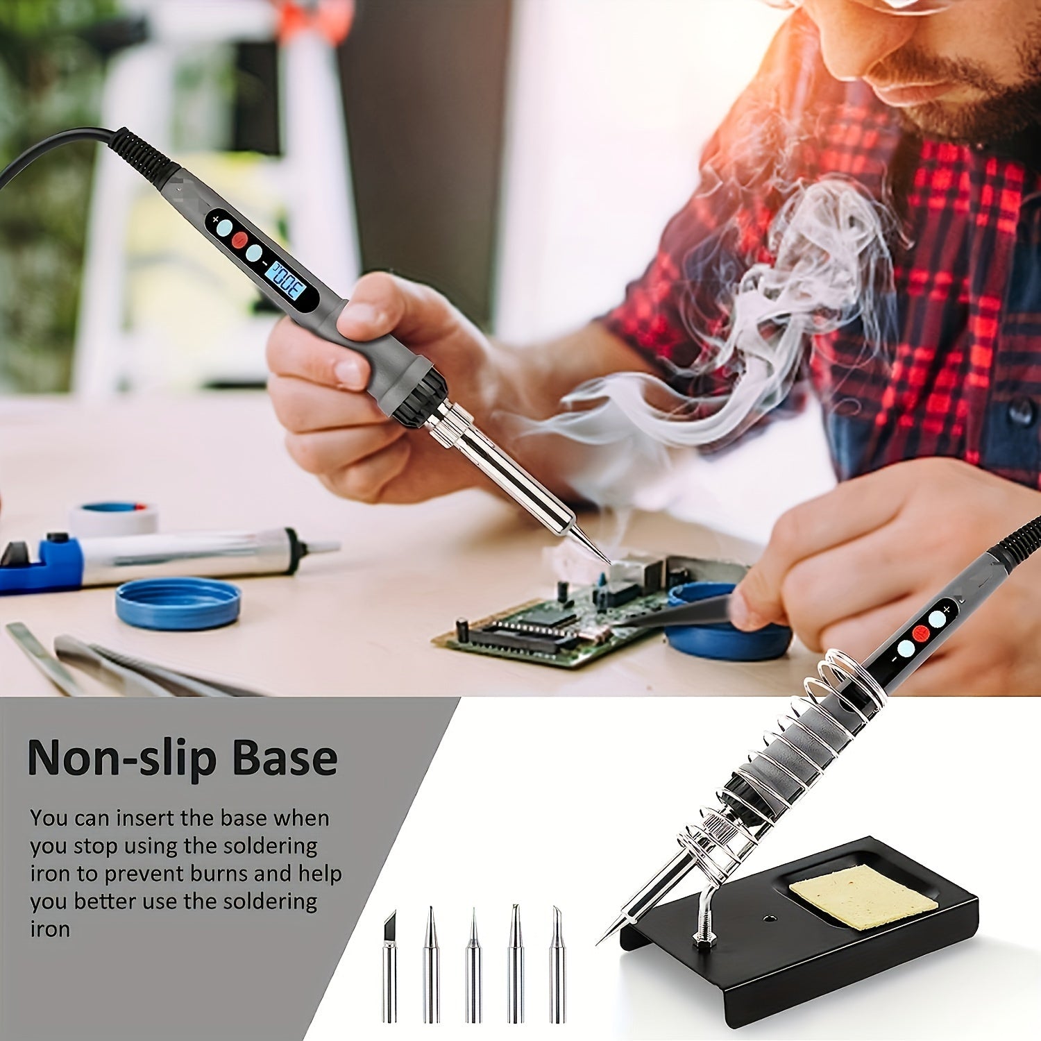 Digital Multimeter and Soldering Kit with Adjustable Temperature for DIY Repair