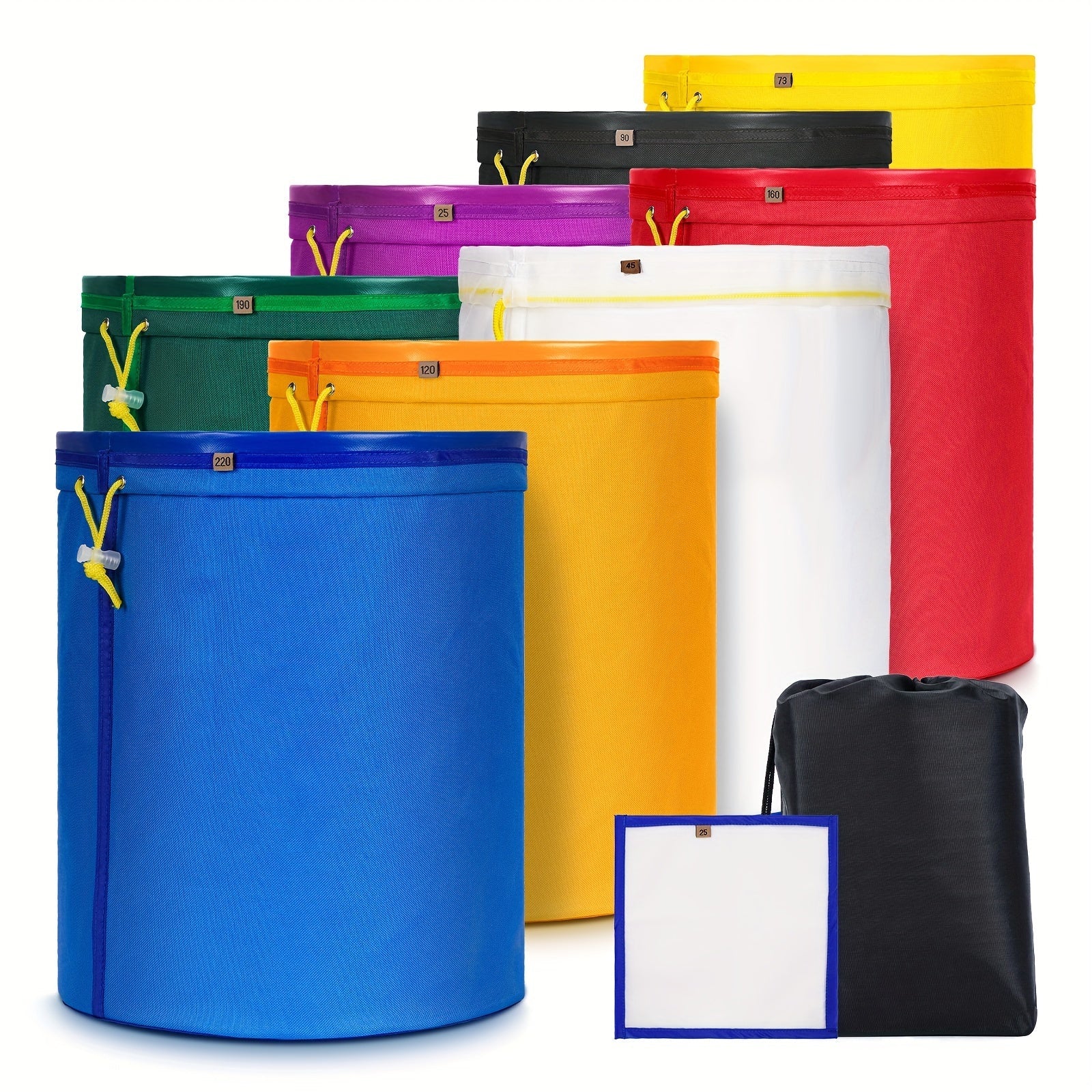 Tarmoq sumkalaridan iborat to'plam, bosish ekraniga va saqlashga ega, o'simlik muz hashlarini tayyorlash, essensiyani chiqarish va 5-gallonli pufak filtridan foydalanib bog'dorchilik uchun mukammal.